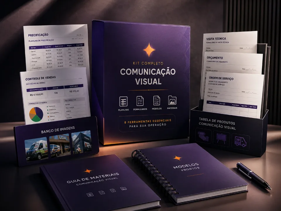 Kit Completo Comunicação Visual com 8 ferramentas essenciais
